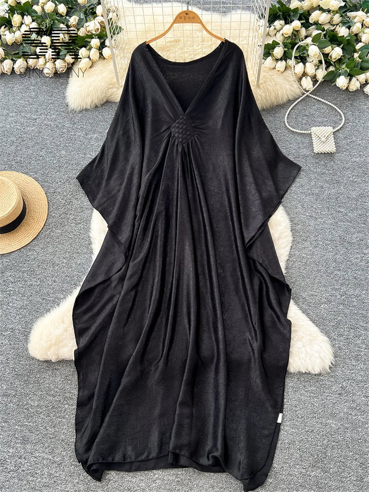Afican Satin Long Dress
