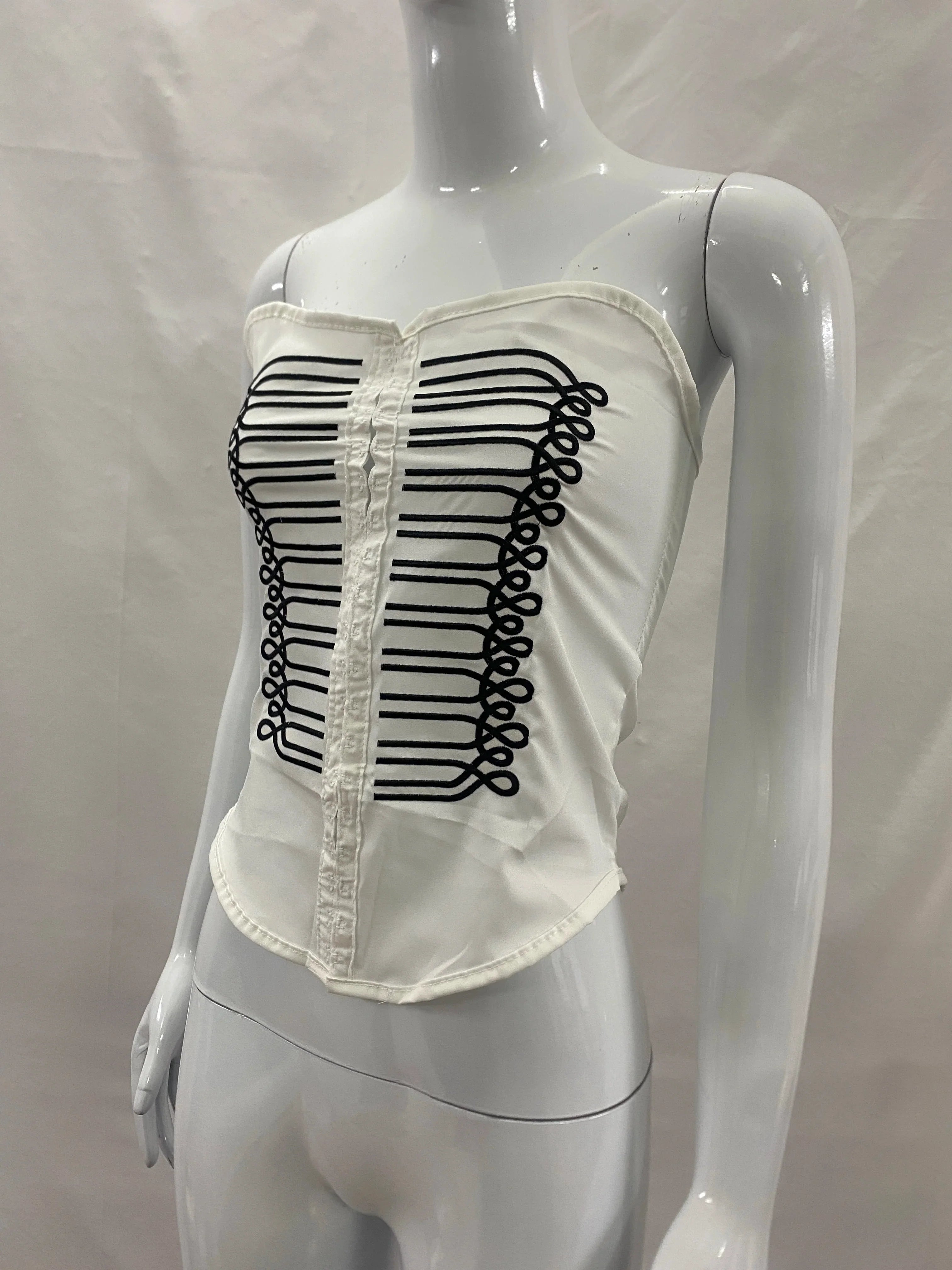 Cropped Strapless Tube Top