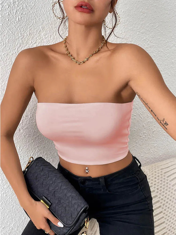 Sexy Bodycon Crop Tube Top