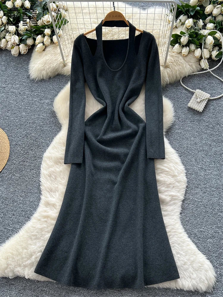 Senior Halter Knit Dress