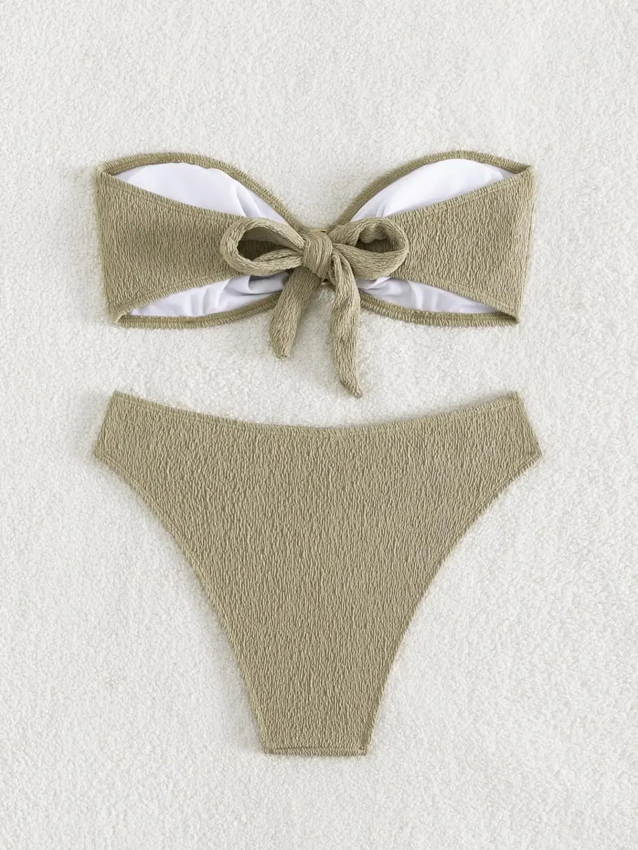 Metal Ring Linked Push Up Micro Swimsuit