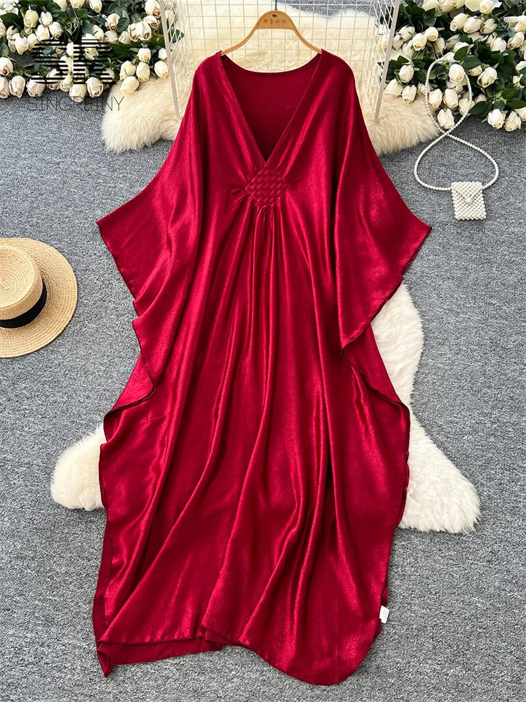 Afican Satin Long Dress