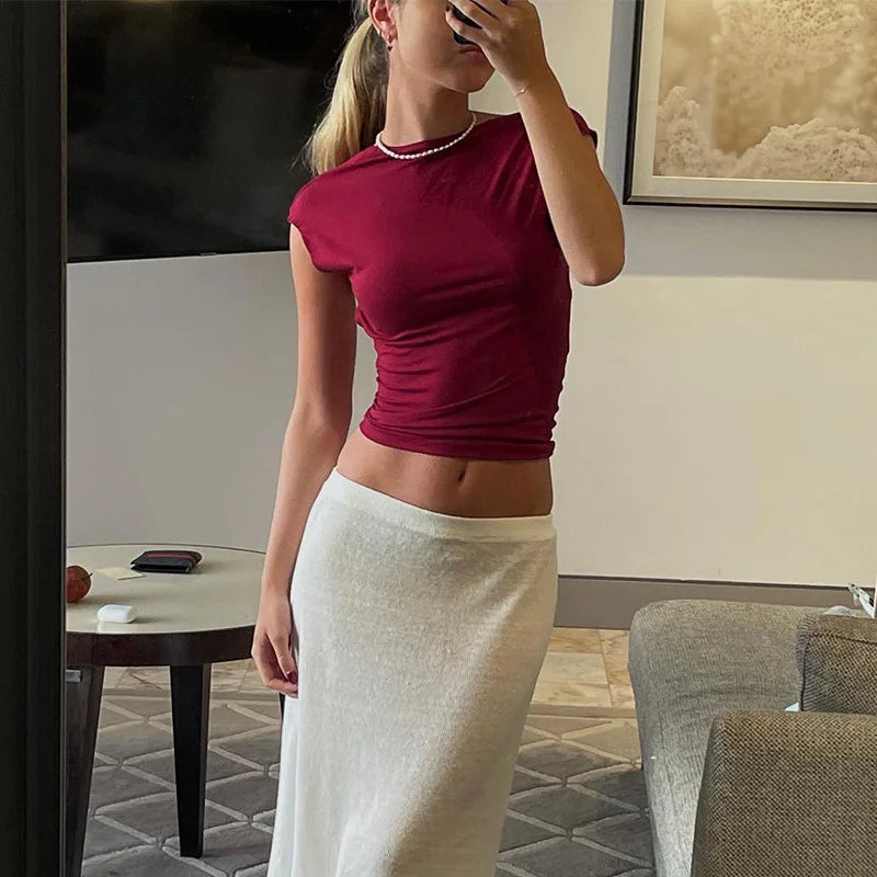 Women's Backless Crop Top