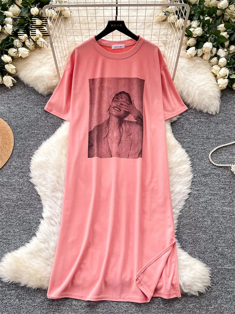 Artistic Print Casual Dress