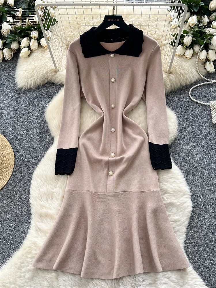 Ruffle Knit Dress