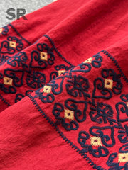 Autumn Embroidery Vacation Long Dress