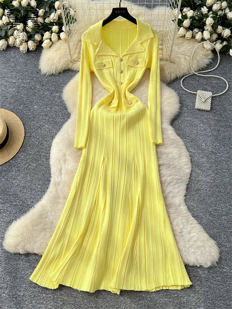 Elegant Knitted Party Dress