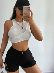 Sexy Streetwear Asymmetrical Tank Top