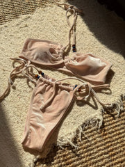 Shiny Pink Velvet Bikini