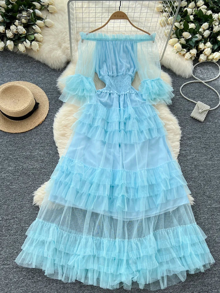 Elegant Mesh Cake Dress