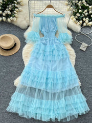 Elegant Mesh Cake Dress