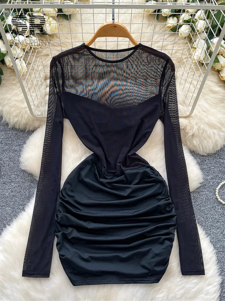Mesh Sexy Bodycon Dress