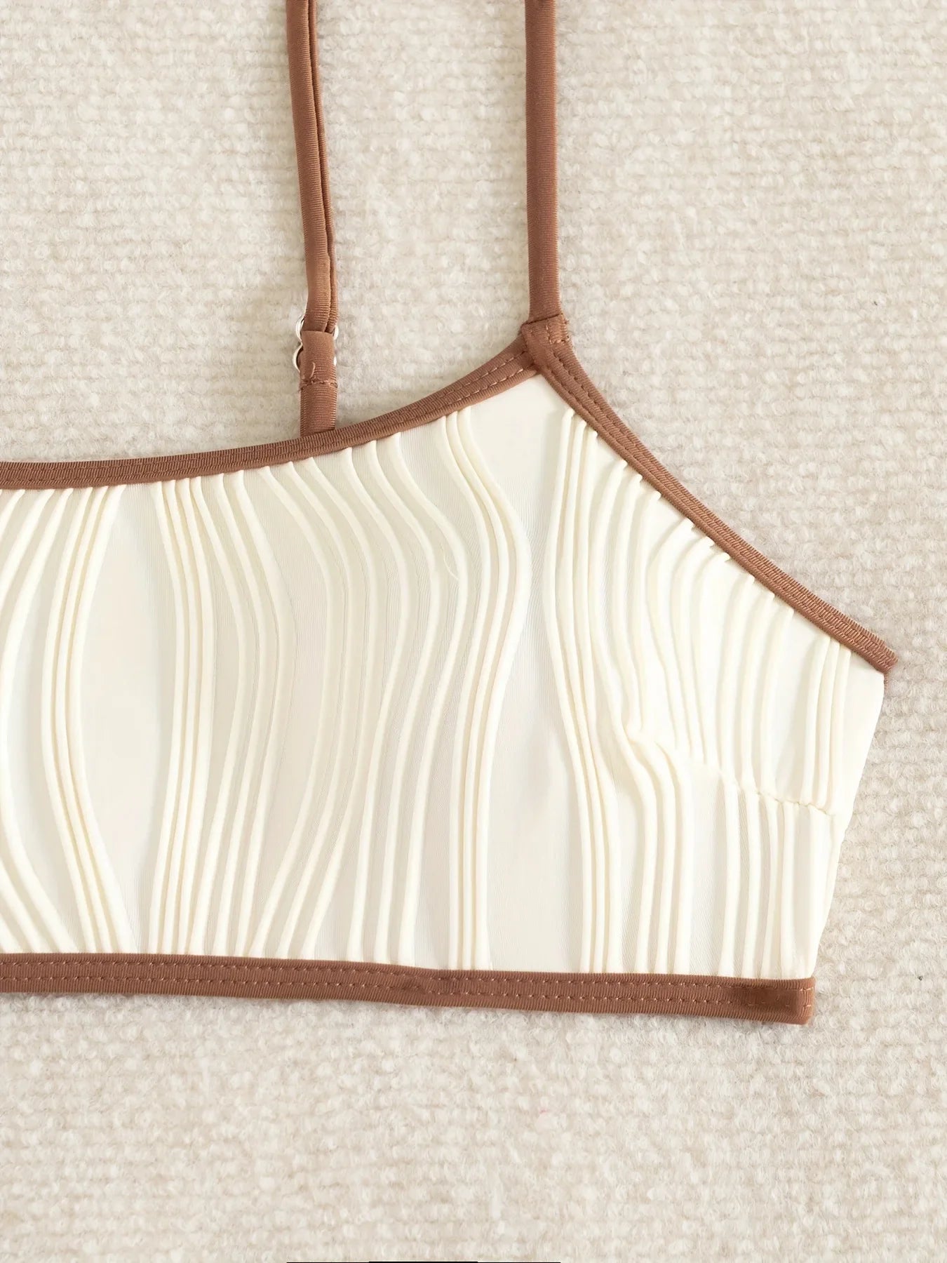 Sexy Beige Patchwork Bikini Set
