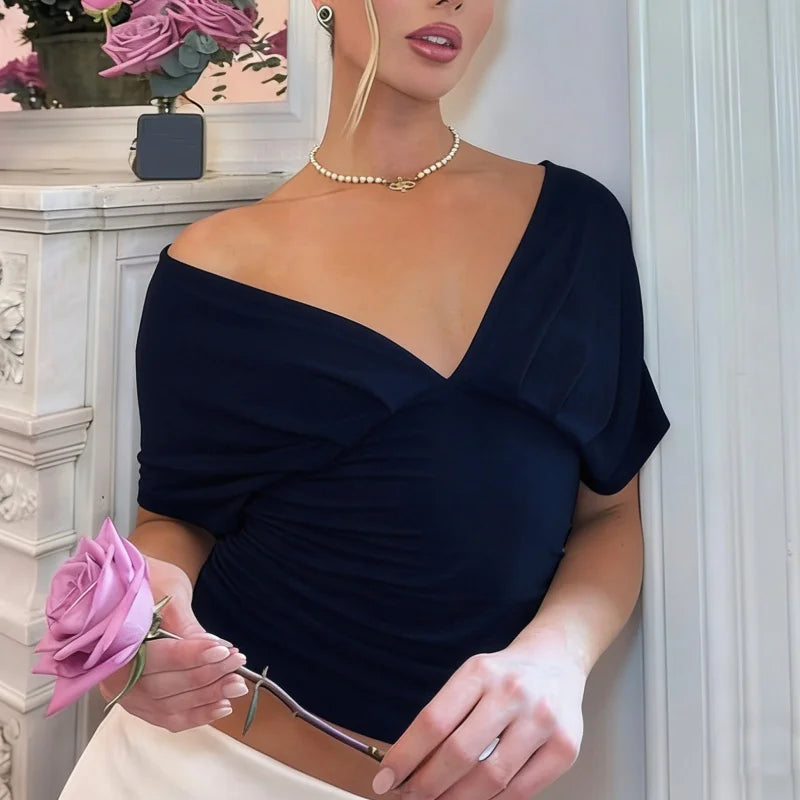 Sexy V-Neck T-shirts Tops