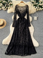 Sheer Lace Feminine Dress