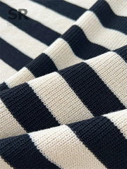 Winter Casual Striped Long Dress