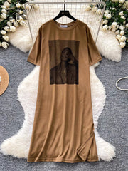 Artistic Print Casual Dress