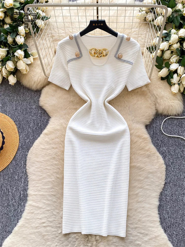 Vintage Knit Workwear Dress