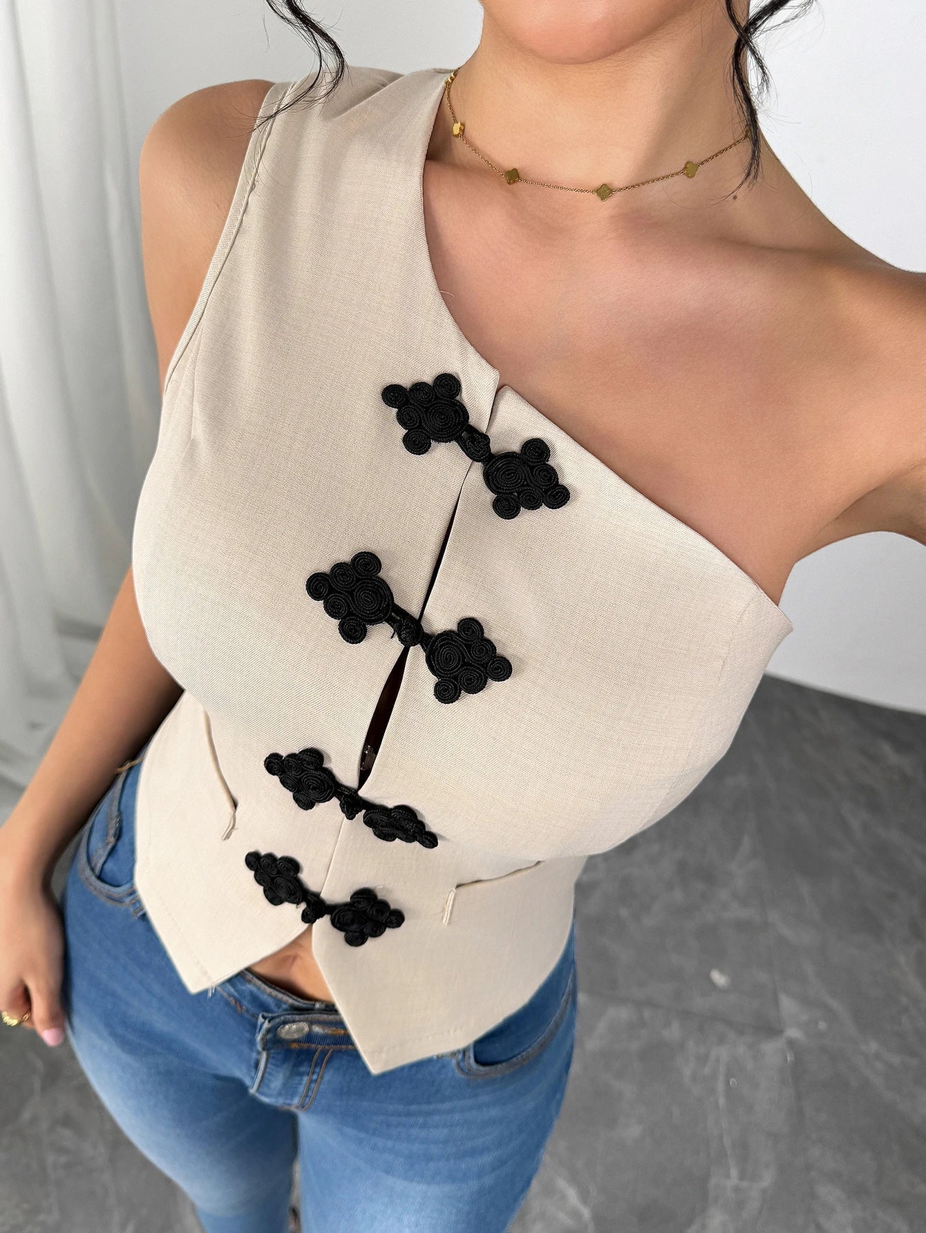 Women's Beige Crop Top