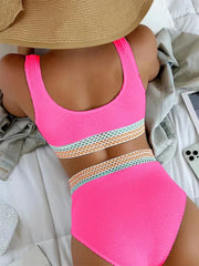 Sexy White Patchwork Bikini Set
