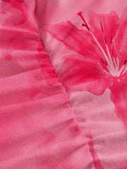Tie-dye Floral Print Halter Top