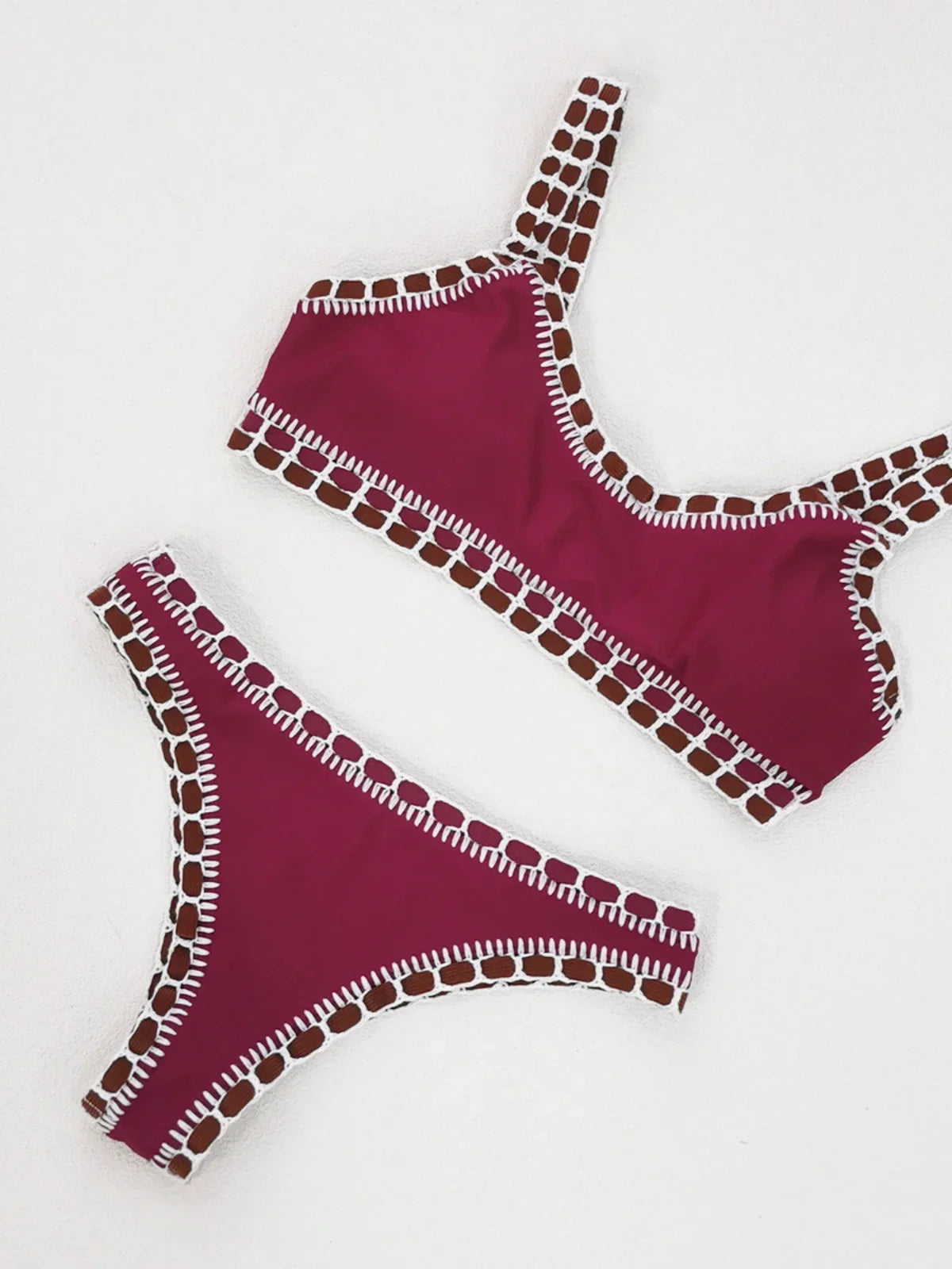 Sexy Hollow Out Knitted Bikini Set