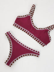 Sexy Hollow Out Knitted Bikini Set