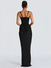 Backless Ruched Sexy Maxi Dress