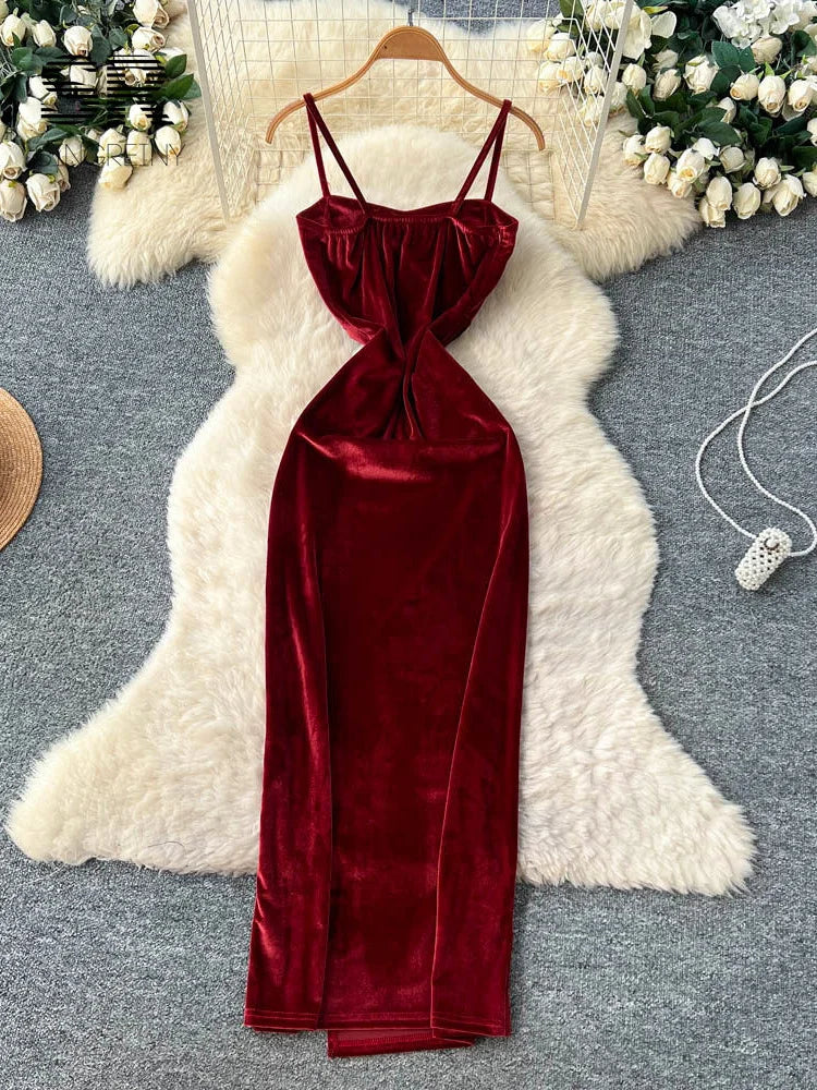 Bow Velvet Party Dress