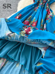Floral Print Bohemian Dress