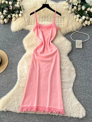 Tassel Knit Holiday Dress
