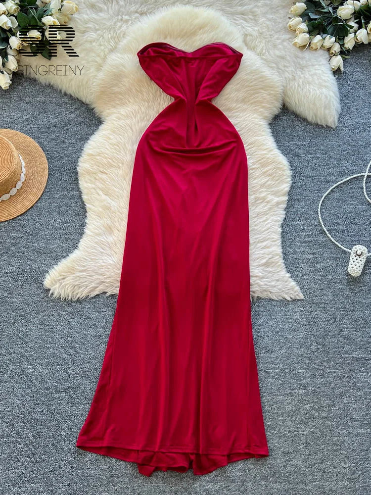 Ruched Draped Party Dress