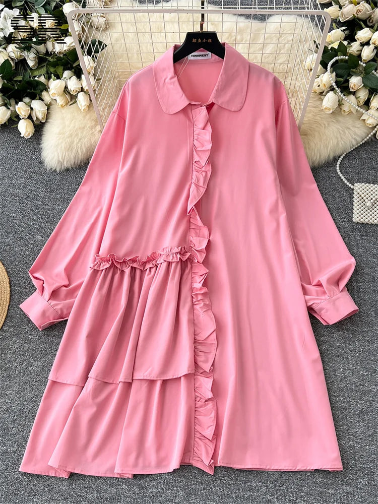 Autumn Casual Shirt Dress