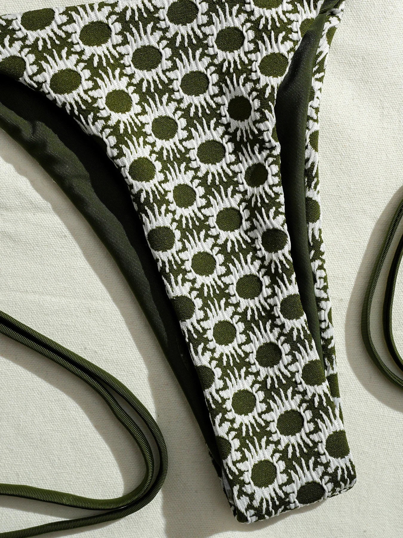 Sexy Green Sunflower Print Mini Bikini