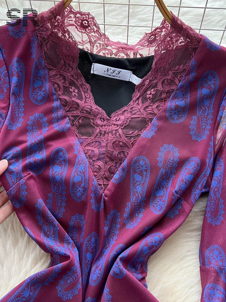 Senior Print Sexy Dress