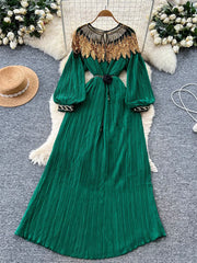 Sequins Pleated Beading Dress