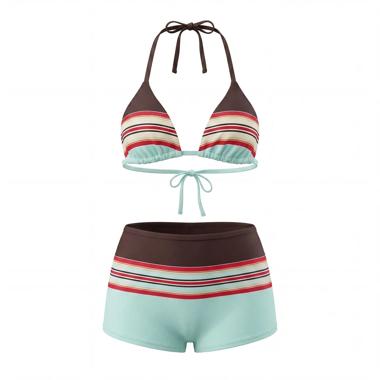 Womens Striped Print Bikini