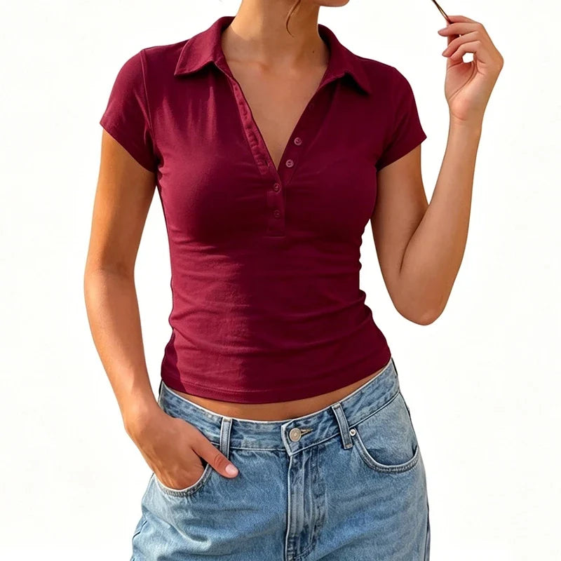 Short Sleeve Crop Tops