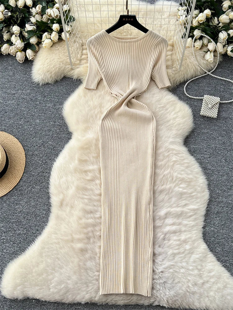 Sexy Hollow Out Knitted Dress