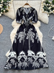 Bohemian Print Long Dress
