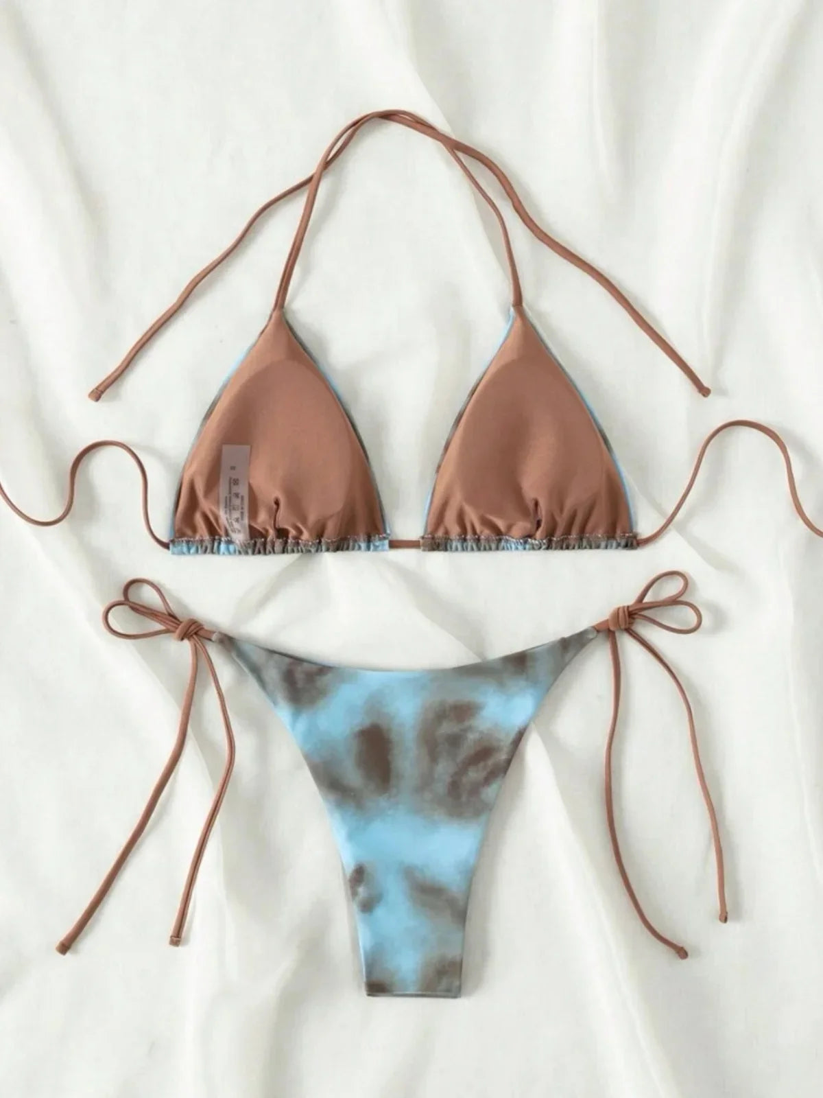 Sexy Coffee Tie Dye Gradient Micro Bikini