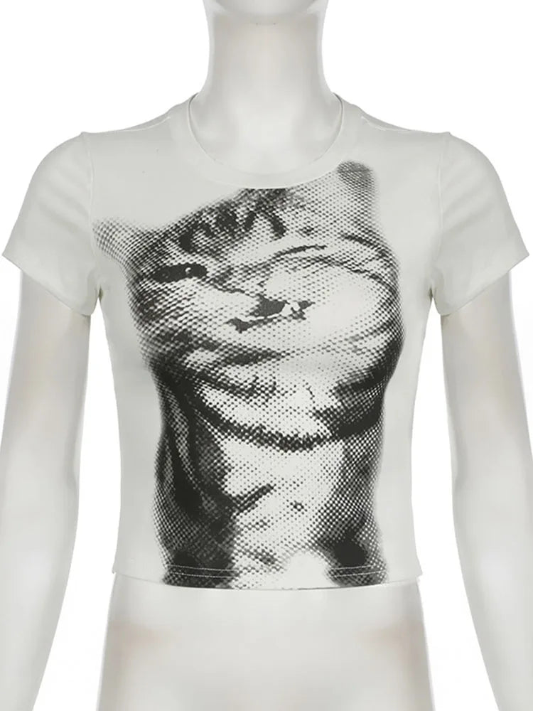 Harajuku Animal Print Crop Top