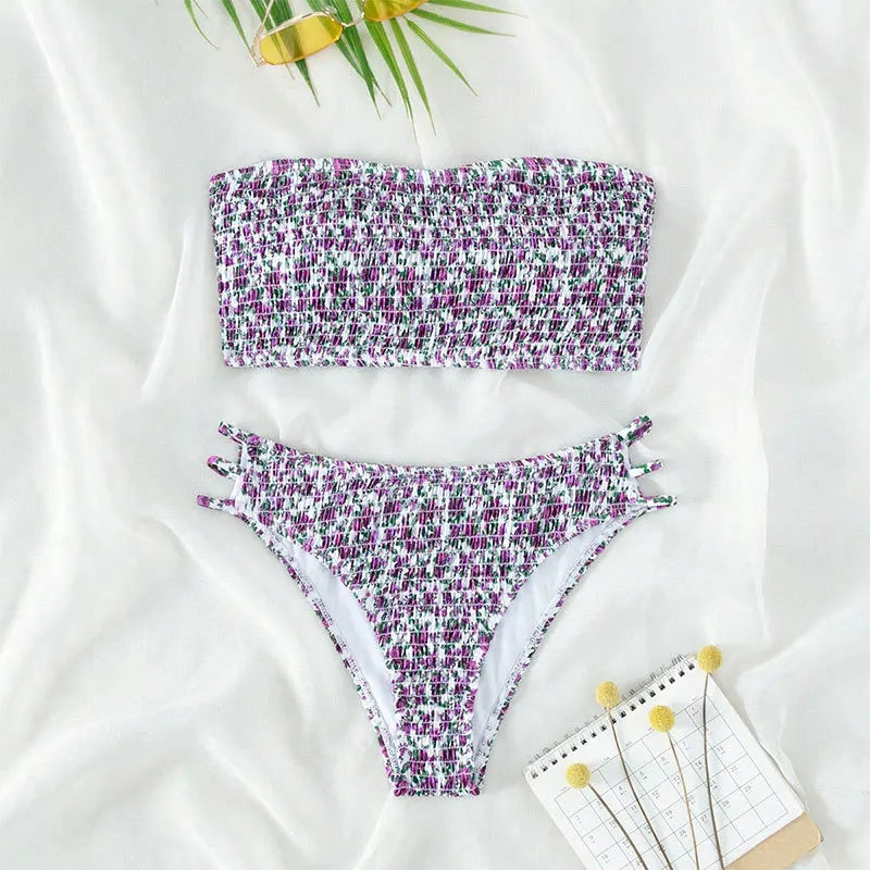 Sexy Hollow Out High Waist Bikini Set