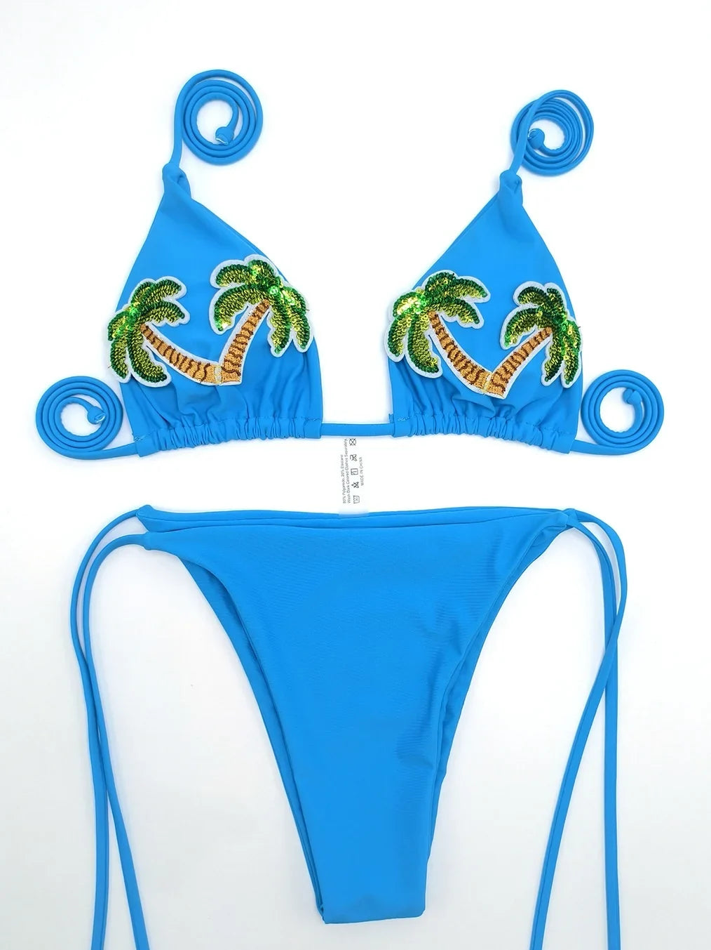 Sexy Sequin Coconut Tree Bikini Set