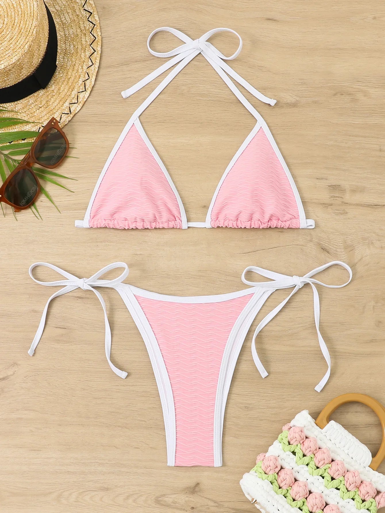 Sexy Black Contrast Bikini Set