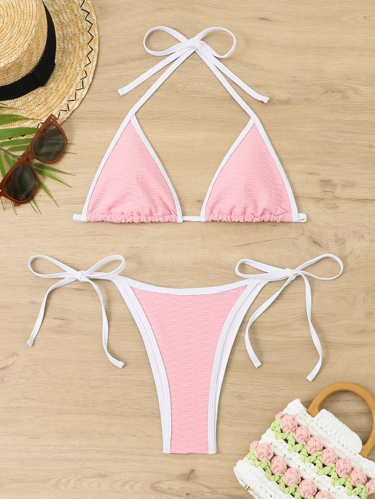 Sexy Black Contrast Bikini Set