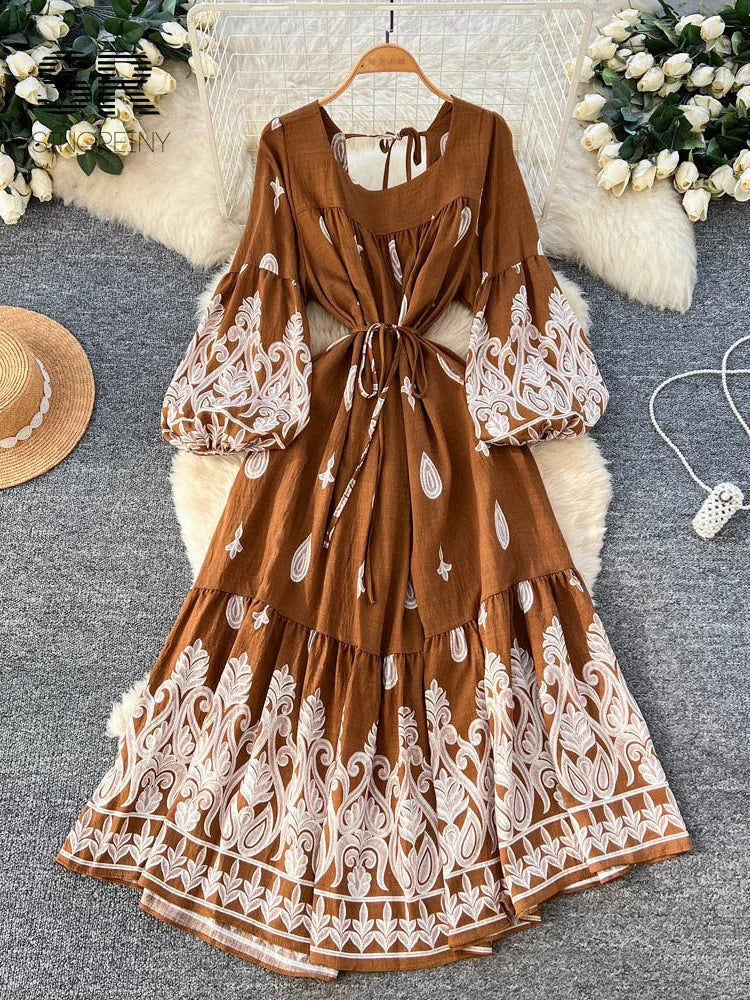 Court Artistic Print Dress