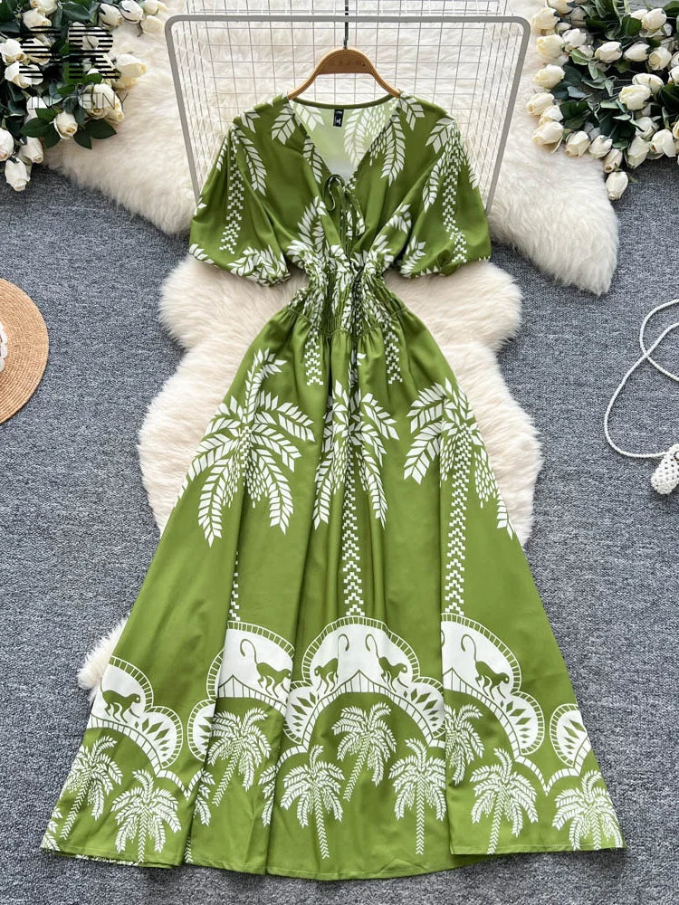 Bohemian Print Long Dress