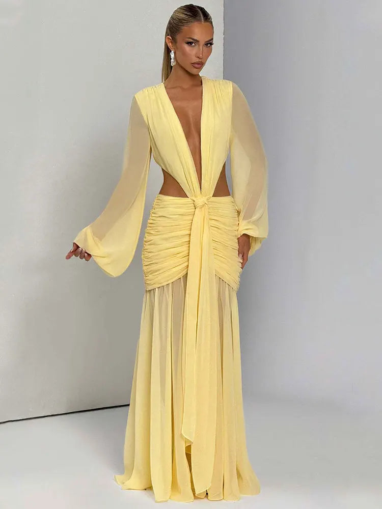 Elegant Chiffon Maxi Dress
