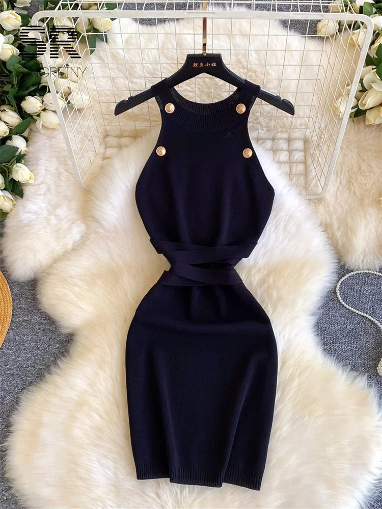 Feminine Halter Chic Dress